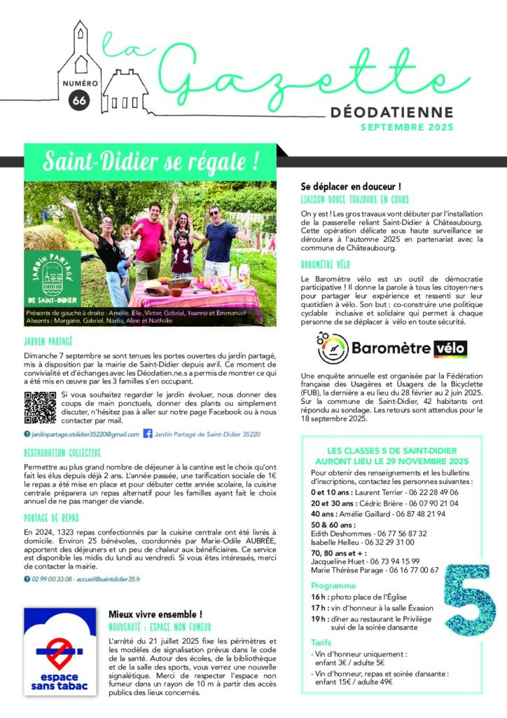 Image du document GAZETTE SEPTEMBRE 2025