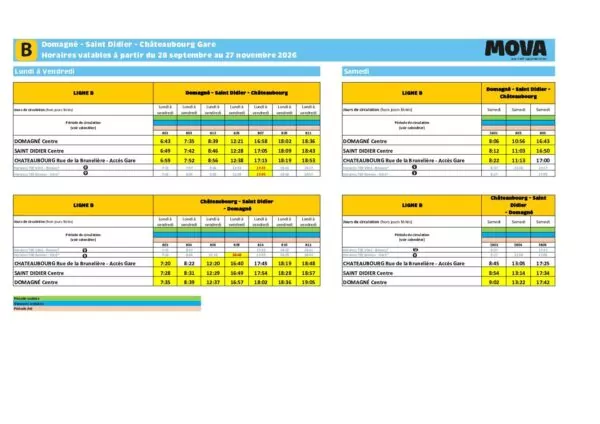 Image du document Horaires Urbain Châteaubourg_déviation 28 septembre au 27 novembre 2026_Ligne B